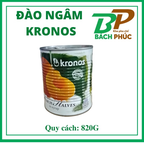 Đào Ngâm Kronos - 820gr - Kho Pha Chế Bách Phúc Đà Nẵng Kho pha chế Đà Nẵng