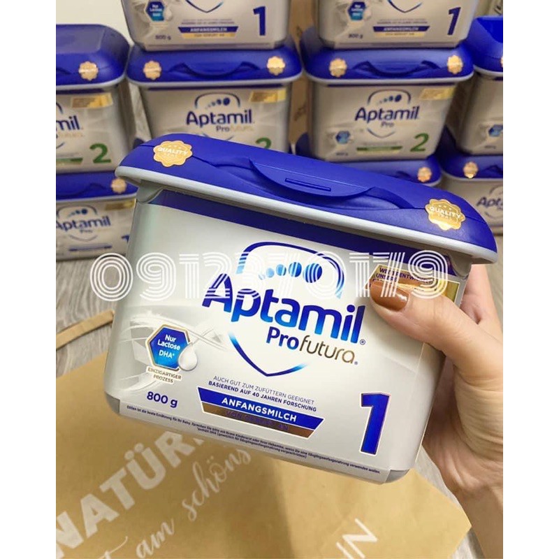 sữa Aptamil Profutura nội địa Đức 800 gram Pre , 1 , 2 hộp bạc (HÀNG AIR)