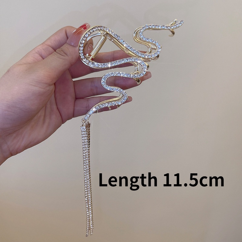 Kẹp Tóc Hình Cá Mập Cỡ Lớn Đính Tua Rua Thời Trang Cho Nữ