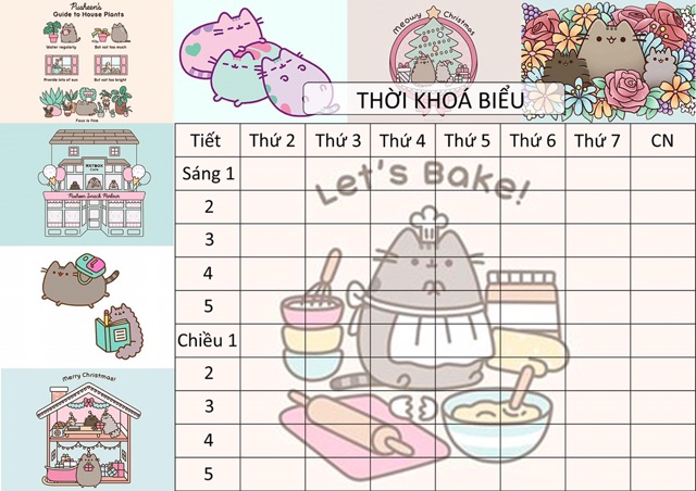 3 Thời khoá biểu dễ thương , thời khoá hiểu hình ngộ cute | Shopee Việt Nam