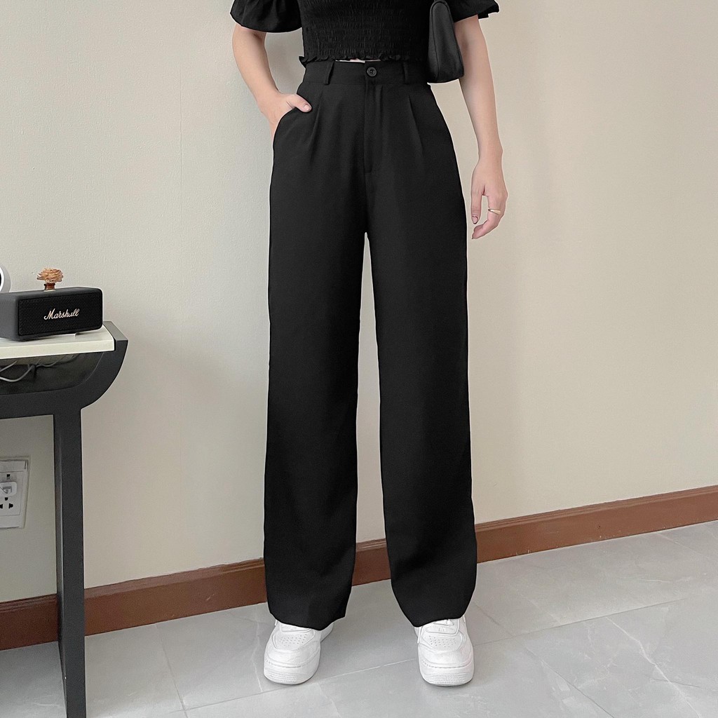 QUẦN TÂY SUÔNG XẾP LY ZAREEN TRS17 ĐEN