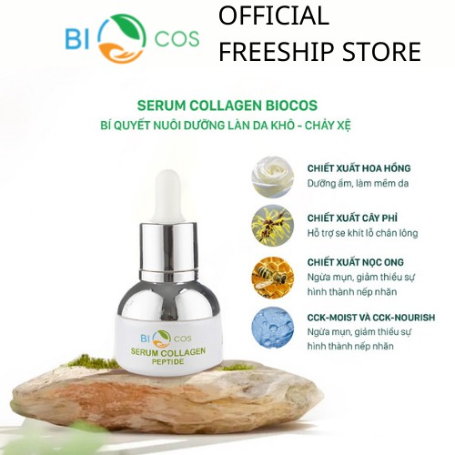 Serum Collagen Peptide Dưỡng Ẩm Và Làm Mềm Da, Tái Tạo Da Làm Mờ Thâm Nám BIO COSMETICS