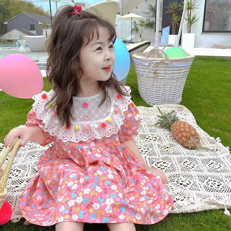 Đầm Công Chúa Tay Ngắn Thiết Kế Mới Thời Trang Mùa Hè Theo Phong Cách Hàn Quốc