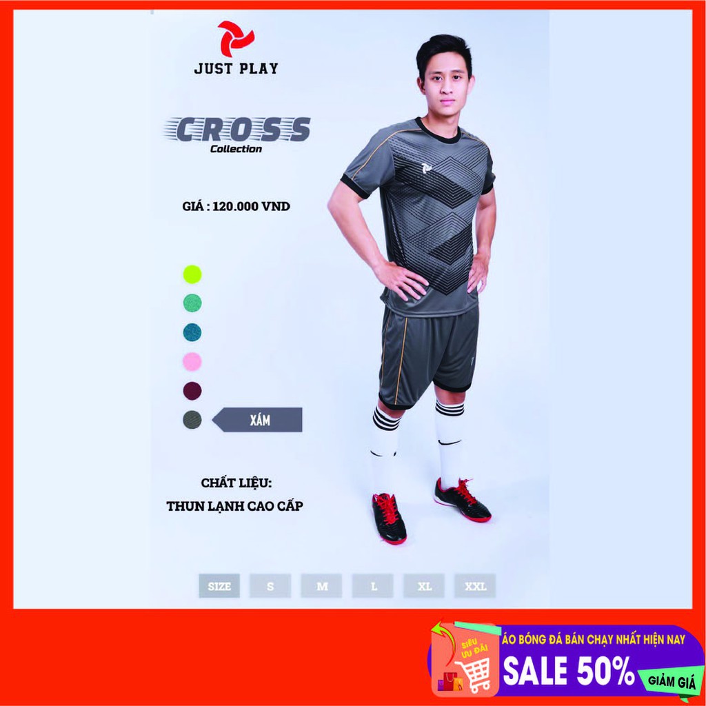 Bộ áo bóng đá không logo JP CROSS 2021 - 2022 sẵn kho, giá tốt