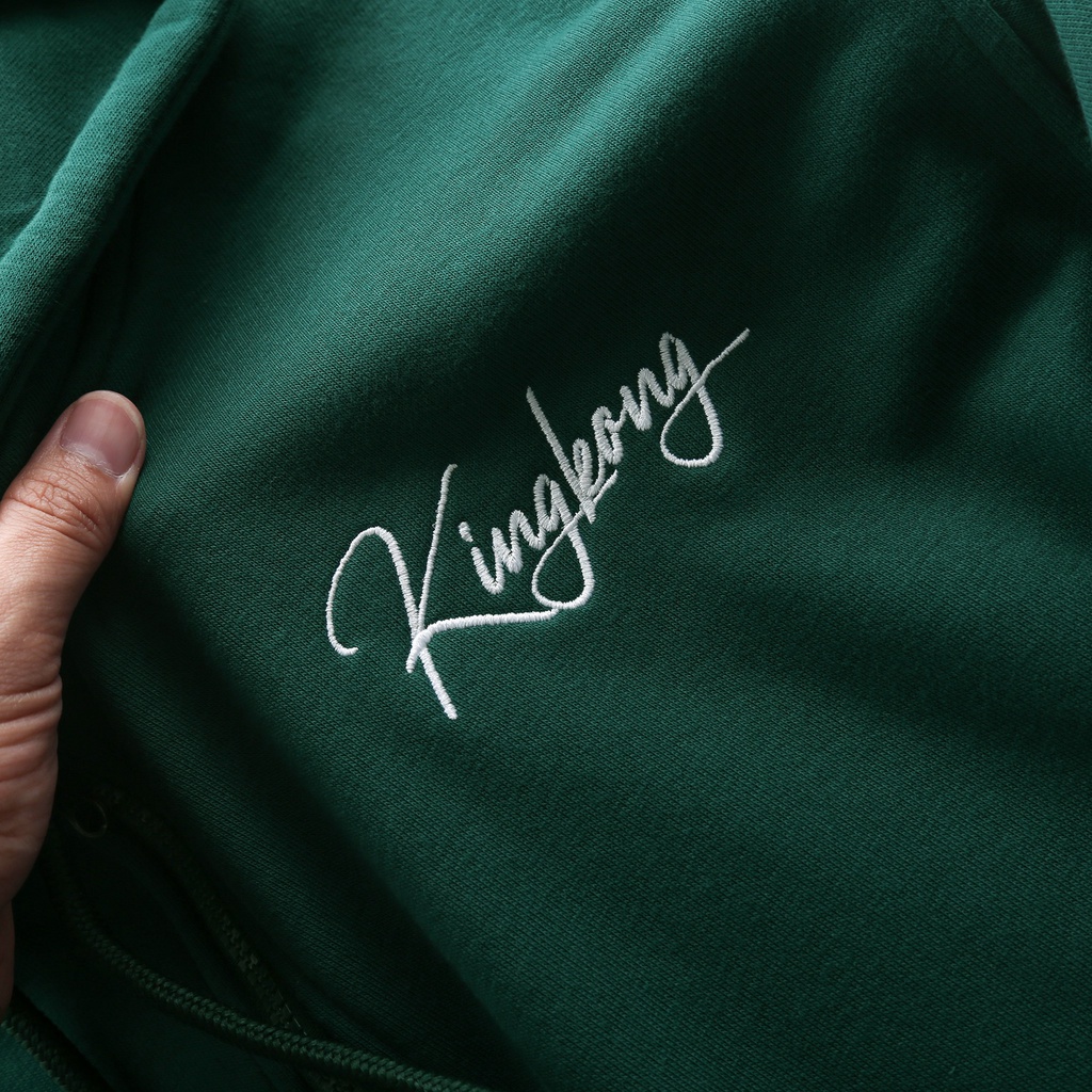 Áo Khoác Hoodie Khóa Zip Thời Trang Basic Nỉ Co Giãn Có Mũ Đính Tag Cao Su KingKong - Thương hiệu TB KINGKONG SPORT WEAR