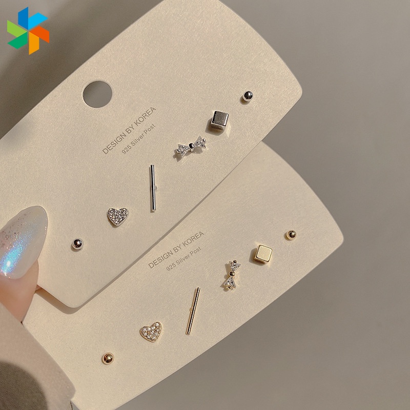 Bộ 6 Khuyên Tai Dạng Xỏ Không Nhờn Cho Nữ JP6