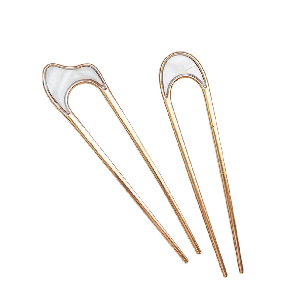 Trâm cài tóc hình chữ U bằng kim loại nhiều màu thời trang MIHAN1