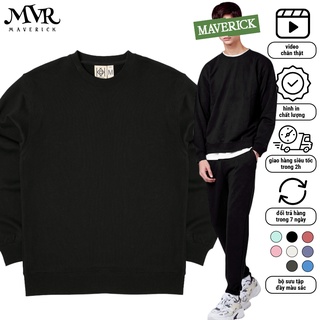 Chính hãng mvr áo sweater trơn tay dài cotton da cá phong cách ulzzang hàn - ảnh sản phẩm 1