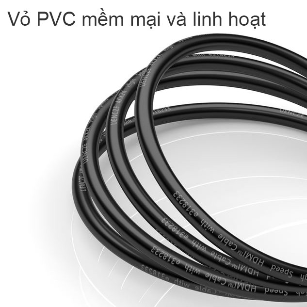 Cáp HDMI V2.0 cho TV 4K60Hz HDR 18Gbps ultra slim OD-4.5mm ngắn 0.5 mét UENCZE Z880310HD