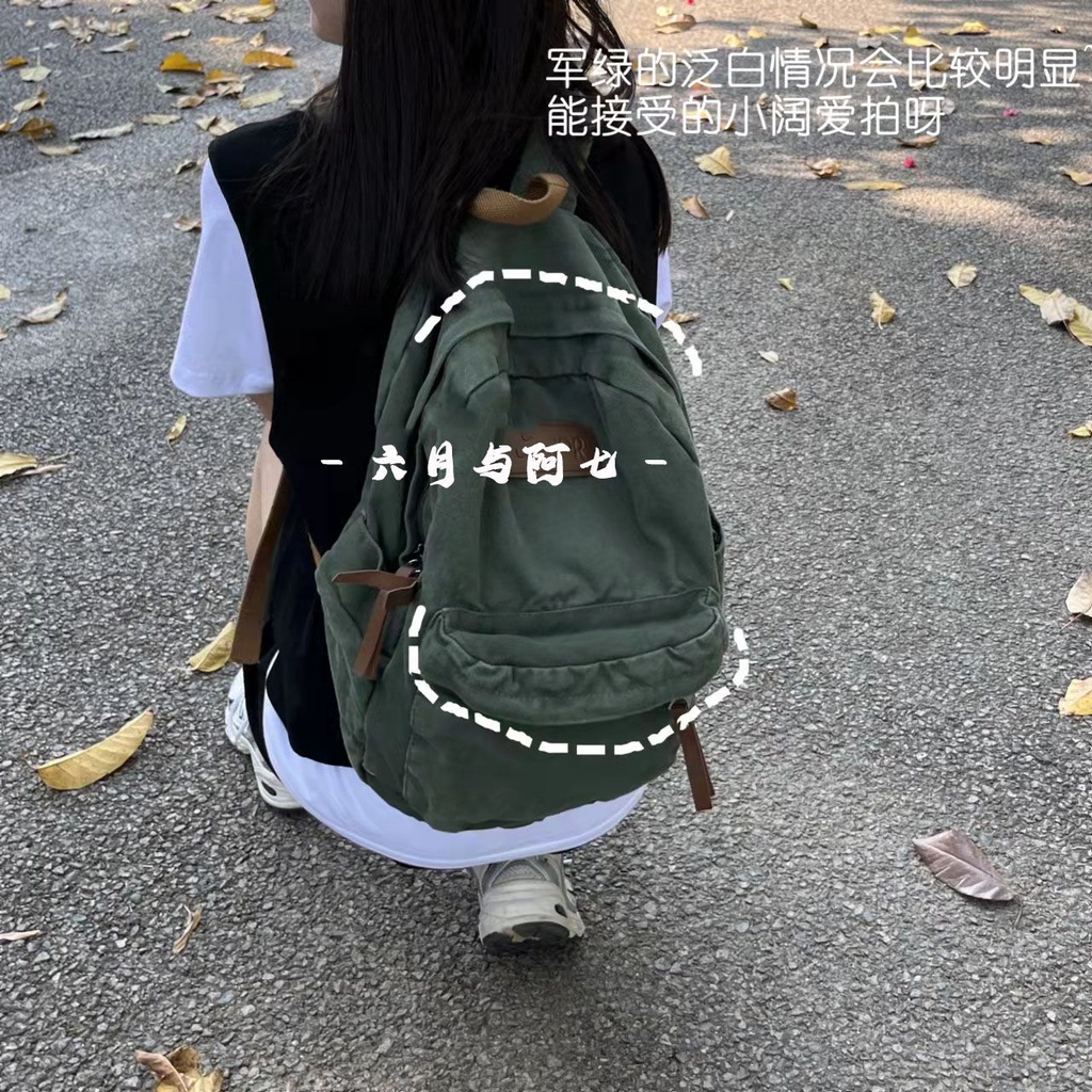 Ba Lô Canvas Thời Trang Retro Mỹ Cá Tính