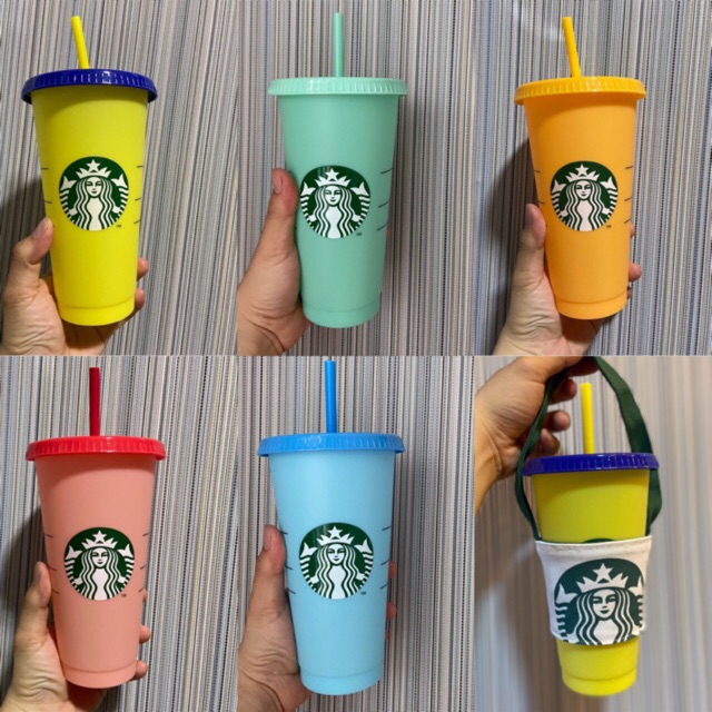 Ly nhựa đổi màu chính hãng Starbuck