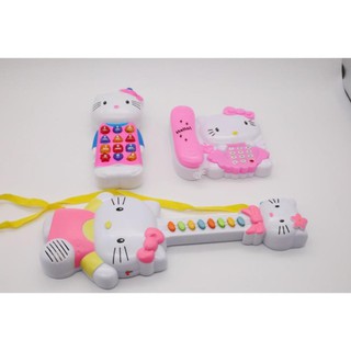 Bộ đồ chơi điện thoại và đàn cho em bé Hello kitty 1203