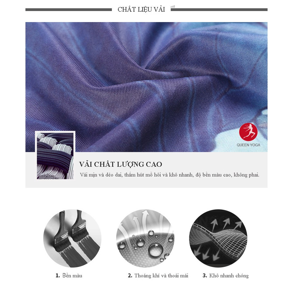 Quần Legging Nữ Tập Yoga In Họa Tiết Hoa Sen YUNGE Cao Cấp Tôn Dáng  KH143