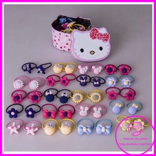 Hộp 40 dây cột tóc kitty cho bé gái