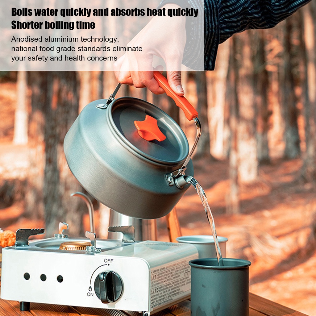 [Hàng Sẵn] Ấm đun nước cắm trại ngoài trời Du Lịch 1.5L sôi nhanh Hợp kim nhôm di động【Southdakota051】