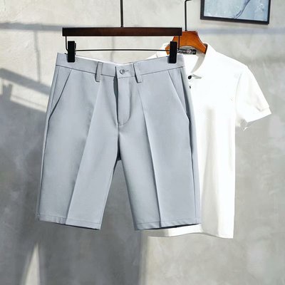 Quần Short Tây Nam Vải Cotton Co Dãn Thoáng Khí , Quần Âu Nam Ngắn Vải Trơn Dáng Ôm