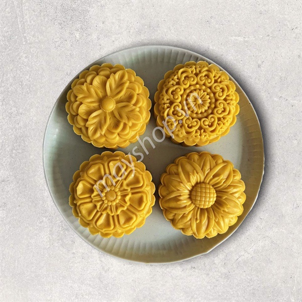 Khuôn trung thu 4 mặt Hoa (150g)/ KTT43