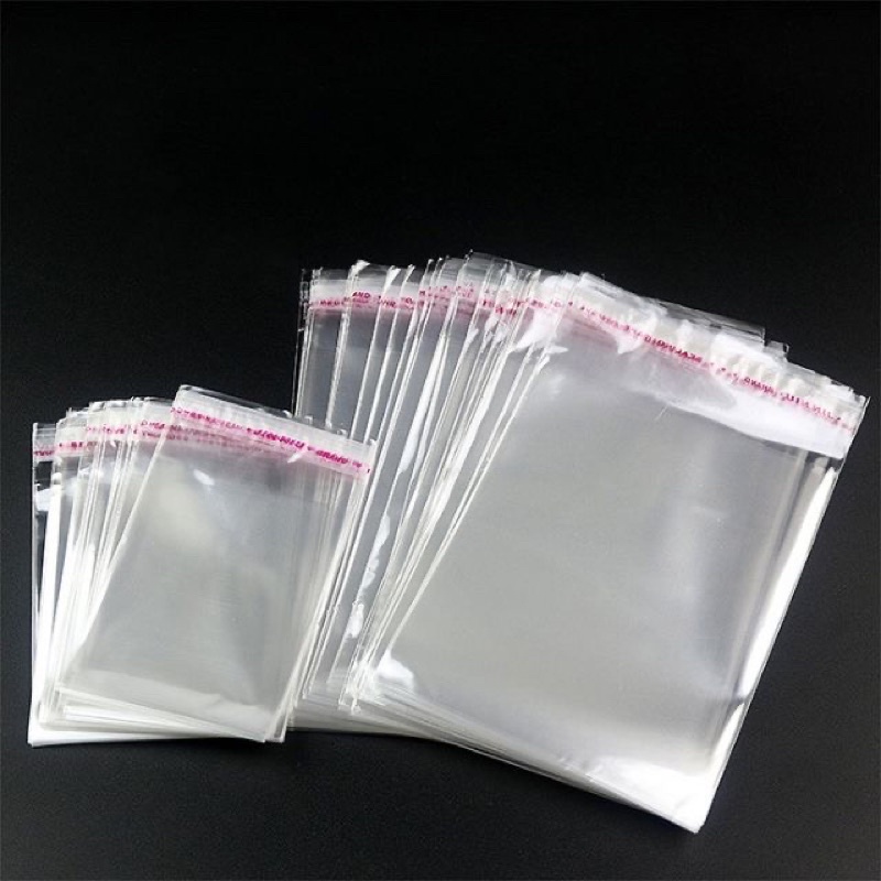 1 kg túi kiếng dán OPP bóng kiếng dán miệng đựng quần áo, hàng hóa