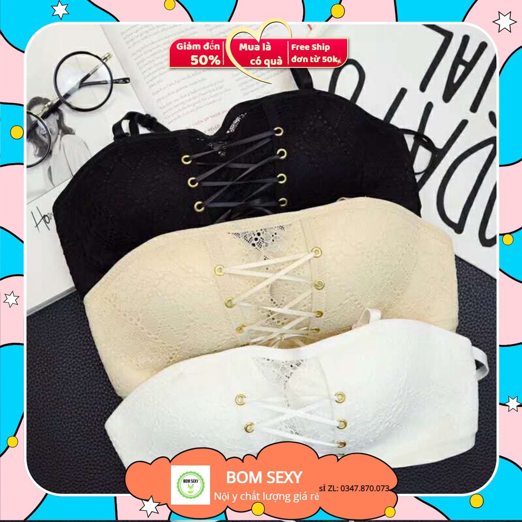 Áo lót nữ ☘FREESHIP☘ Áo ngực nữ cúp ngang không gọng nâng ngực – Đồ Lót Nư cao cấp có dây rút chống tuột