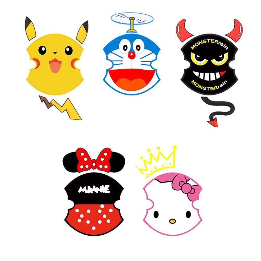 Miếng Dán Bảo Vệ Tay Cầm Xe Hơi VANES1 Chống Trầy Xước Bằng Vinyl Họa Tiết Hoạt Hình