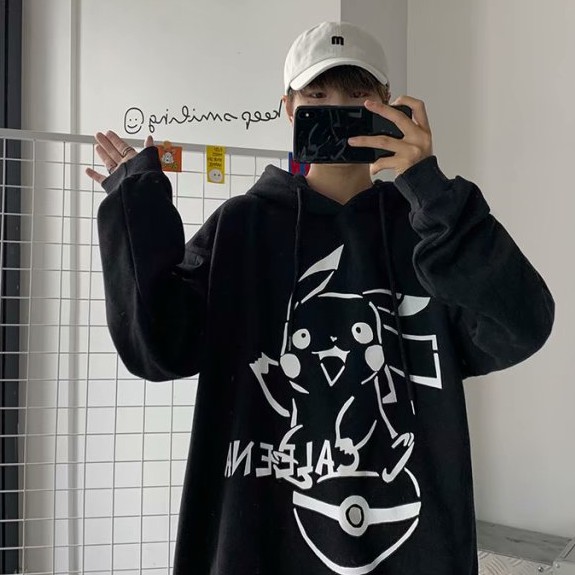 Áo Hoodie Dáng Rộng In Hình Pikachu Thời Trang Cho Nam / Nữ | BigBuy360 - bigbuy360.vn