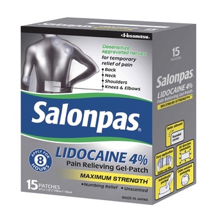 Miếng dán salonpas lidocaine giảm đau 4% gel-patch,15 miếng