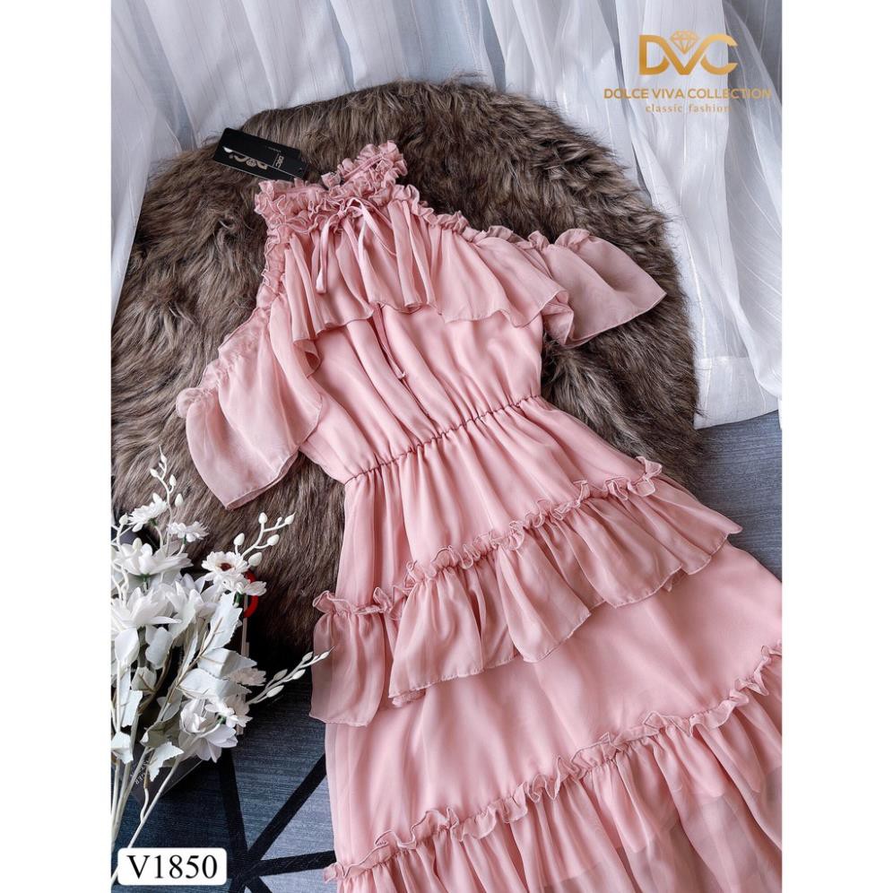 Váy maxi be khoét vai V1850 -  Váy DVC  (Kèm ảnh thật trải sàn do shop tự chụp) | BigBuy360 - bigbuy360.vn