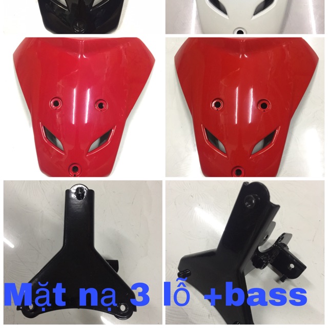 Mặt nạ 3 lỗ & bass gắn rổ RS, Wave @ 2016 - Đồ Chơi Xe Máy