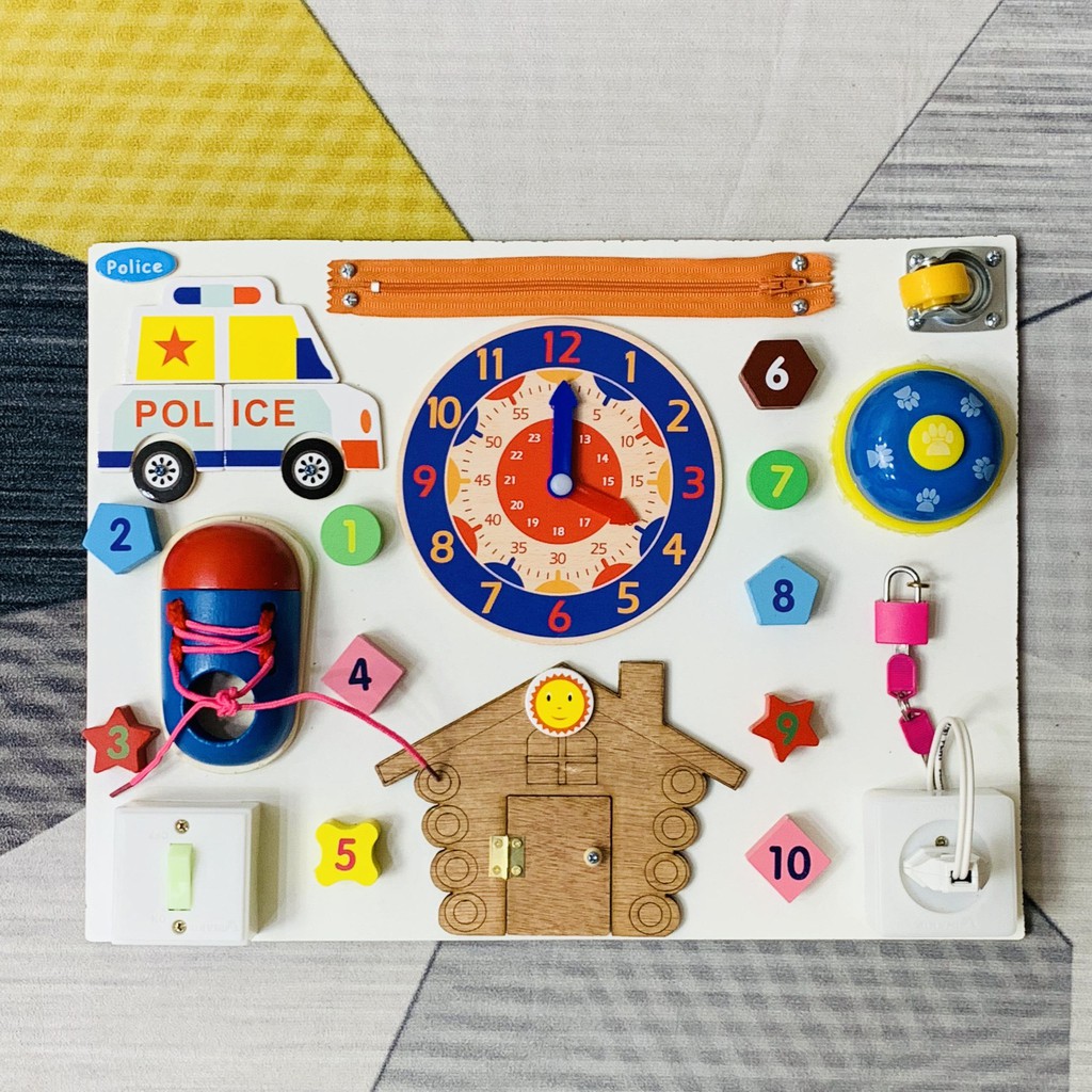 Đồ Chơi Gỗ Benrikds, Bảng Bận Rộn Busy Board Kích Thích Sự Phát Triển Trí Não Của Bé- BR02