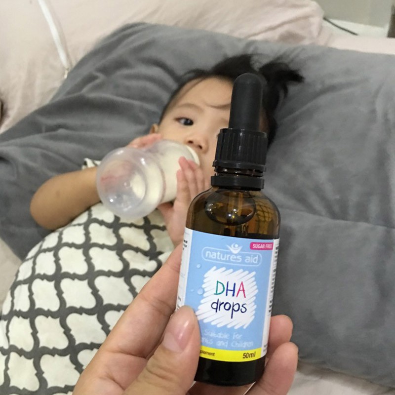 Natures Aid DHA Mini Drops 50ml Giúp Bé Thông Minh Nhanh Nhẹn của Anh Quốc