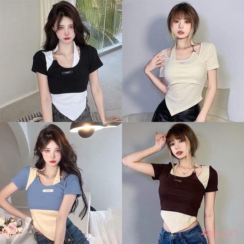 Áo Thun NgắN Tay Phong CáCh Vintage Cho Nữ