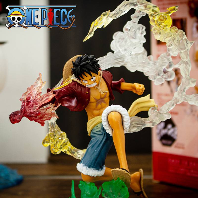 YDM One piece Anime Action Figure 20cm fire punch luff Character Collection Model Doll Desktop ornaments Decorate dfv trend