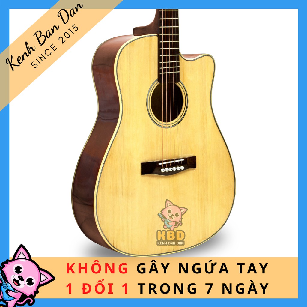 [FREE SHIP] Đàn Guitar acoustic Cao cấp Siam Sound chất liệu gỗ nhập khẩu Thái Lan cần tặng kèm phụ kiện