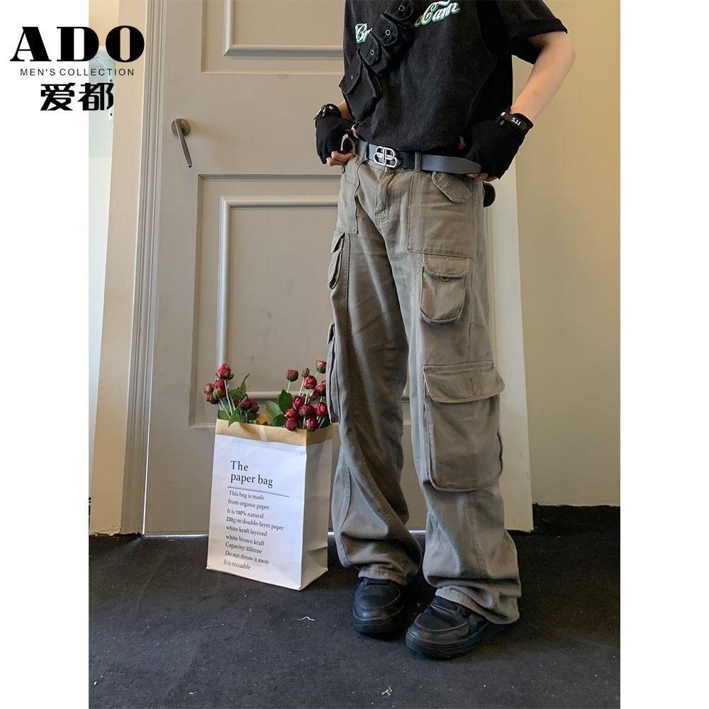 Quần Yếm Hip Hop Nhiều Túi Chất Liệu 100% Cotton Nguyên Chất Cho Nam Và Nữ
