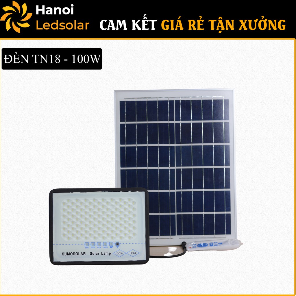 [Giá xưởng] Đèn pha LED chống loá năng lượng mặt trời 100W-Hà Nội LEDSOLAR