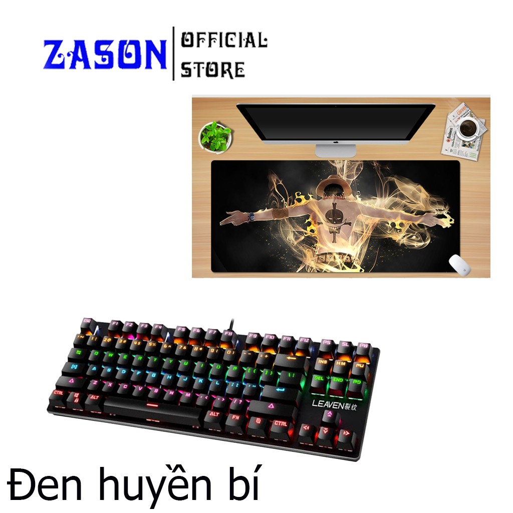 [ Mua 1 TẶNG 1] Bàn Phím Cơ Máy Tính, gaming K550 10 chế độ Led RGB siêu đẹp, tặng lót chuột OnePiece  cỡ lớn ngẫu nhiên