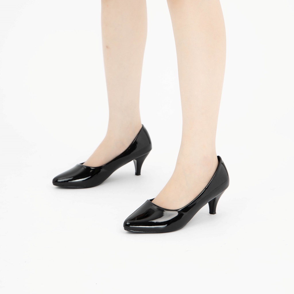 Giày MWC 4293 - Giày Cao Gót 3cm, Cao Gót Đế Nhọn Da Bóng Basic Công Sở
