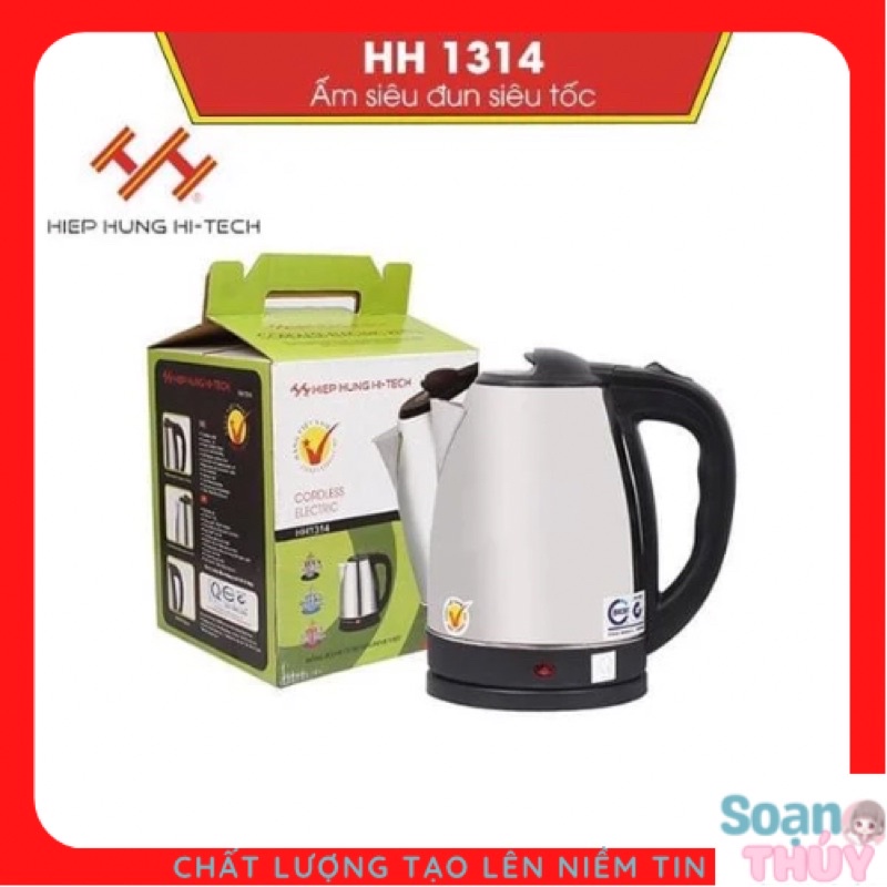 Ấm Siêu Tốc Hiệp Hưng 1.8 Lít, An Toàn Siêu Bền Bỉ, Bảo Hành 12 Tháng Chính Hãng