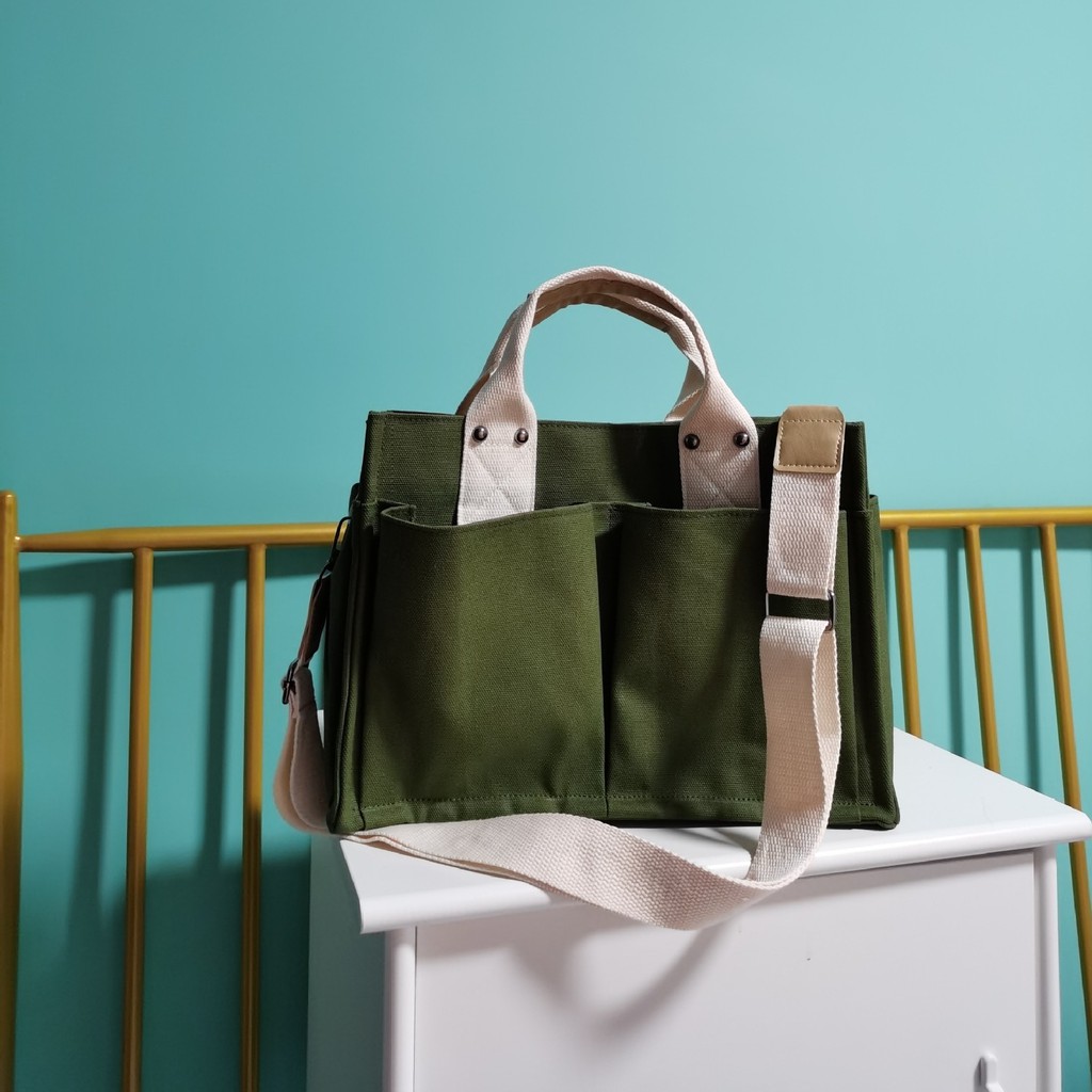 Túi xách nữ phong cách Hàn Quốc, túi vải đeo vai cá tính