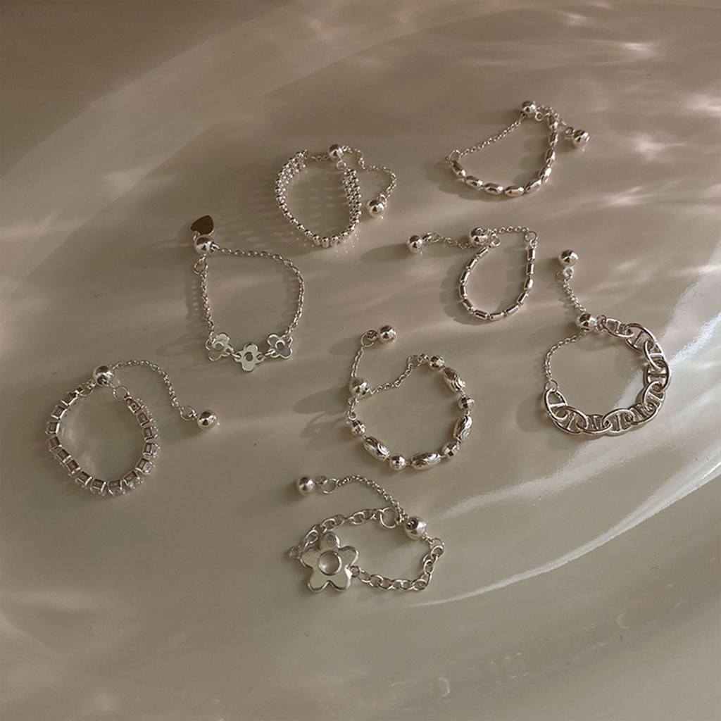 Nhẫn thời trang thiết kế tối giản có thể điều chỉnh