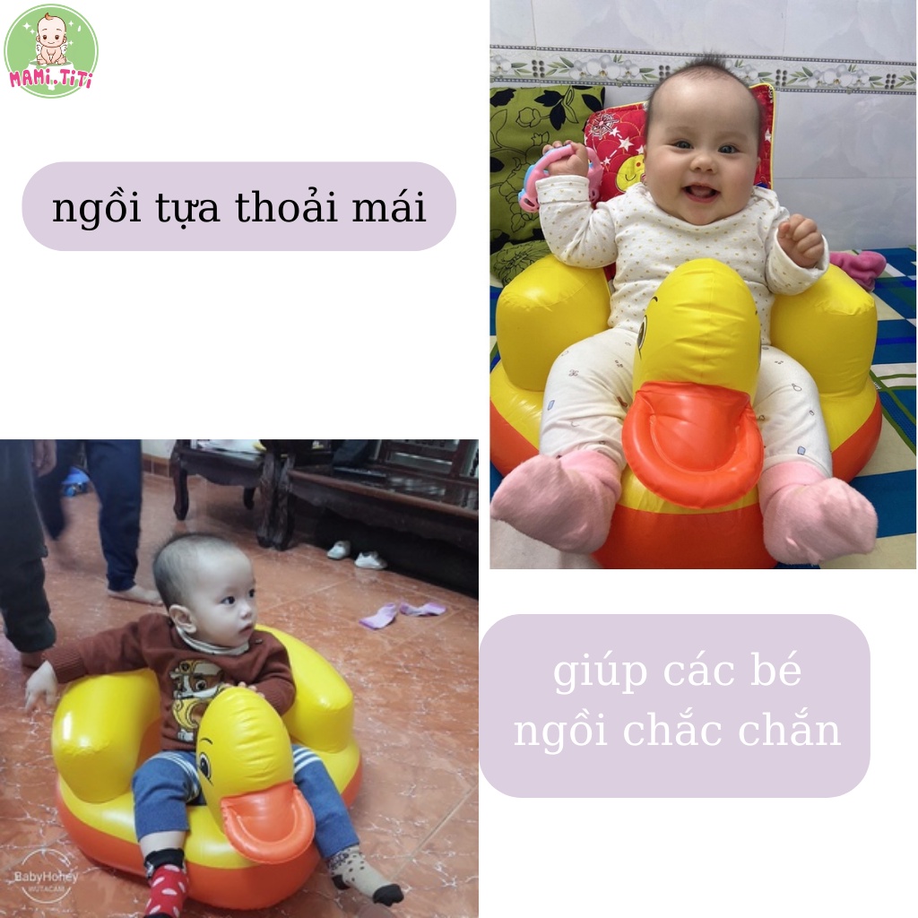 Ghế hơi tập ngồi cho bé, ghế hơi hình vịt cho bé