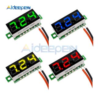 Vôn kế kỹ thuật số màn hình led 0.28 inch dc 2.5v-30v chuyên dụng cho xe hơi