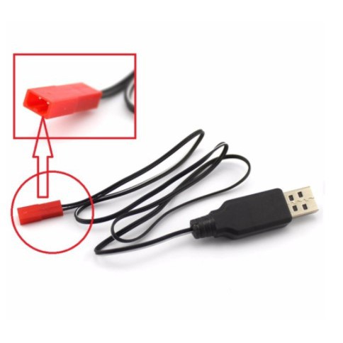 Dây cáp sạc pin Ni-MH USB 4.8V 6V 7.2V 250mA giắc cắm SM JST  có đèn báo đầy pin dành cho đồ chơi điều khiển từ xa