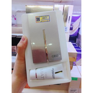 Set phấn phủ kem lót Geo Essence Two Way Matt