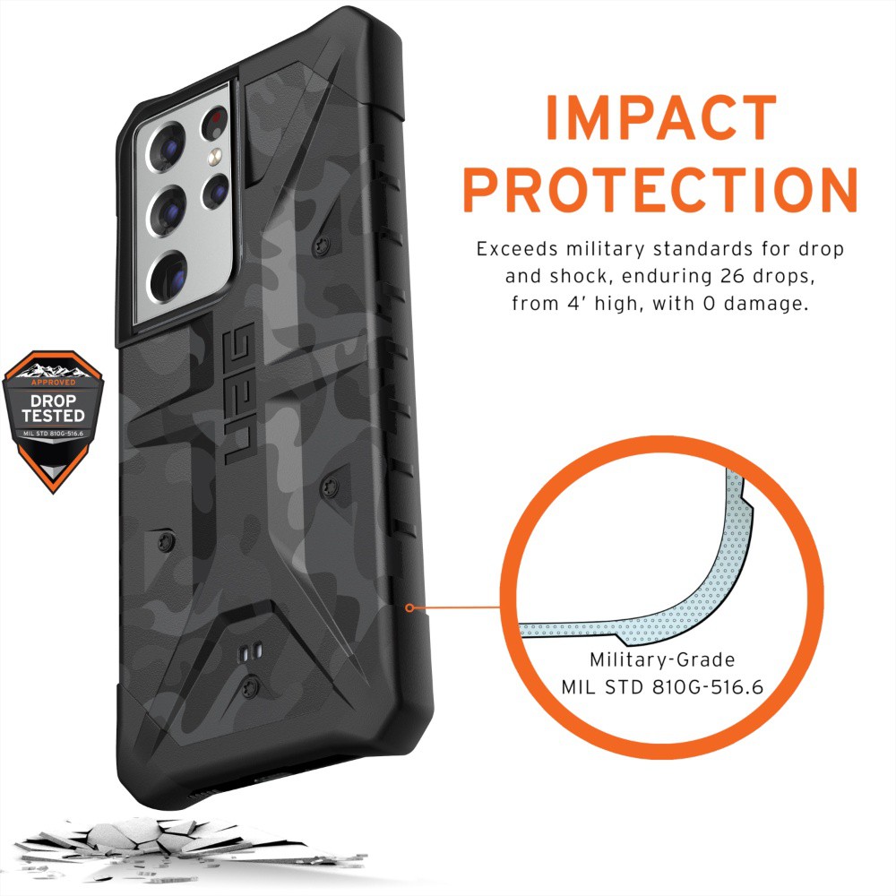 Ốp Điện Thoại Cứng Họa Tiết Rằn Ri UAG Cho Samsung Galaxy S22 S21 S20 Ultra S22 / S21 / S20 Plus