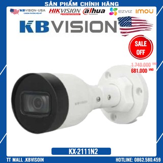 Camera ip hồng ngoại 2.0 megapixel kbvision kx-2111n2 - bảo hành chính hãng 2 năm