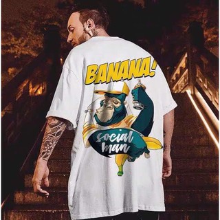 Áo thun Unisex, Áo thun nam nữ tay ngắn cao cấp 100% cotton Banana streetwear form oversize đẹp