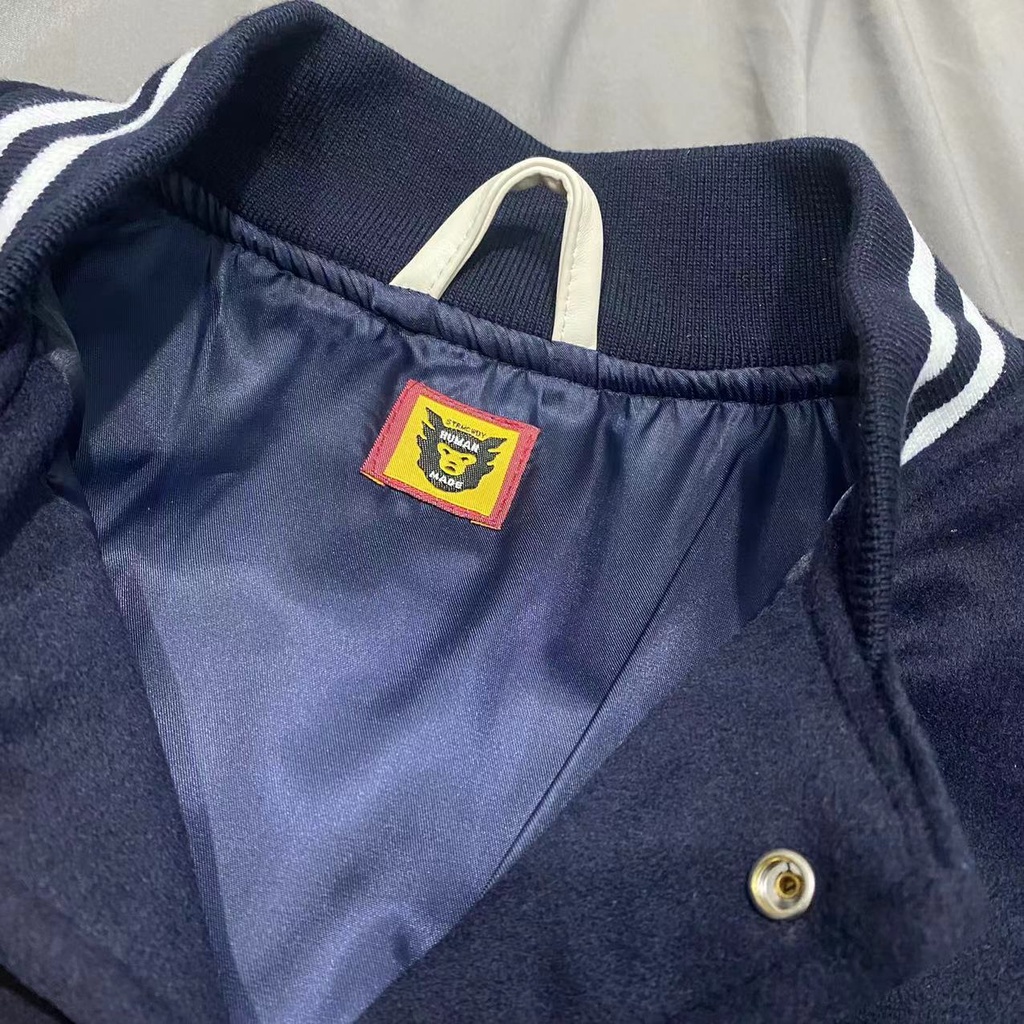 Áo Khoác Bóng Chày In Hình Đầu Chó VICTOR Phong Cách Preppy Mỹ Cổ Điển Thời Trang Thu Đông Dành Cho Nam Nữ