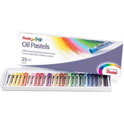 [ TÂM TÂM ]-SÁP DẦU PENTEL 25 màu - OIL Pastel PENTEL (#Sáp Tô Màu)-
