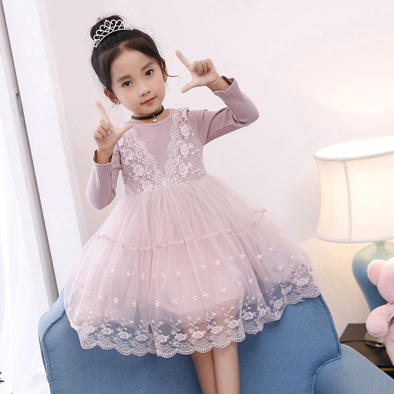 Đầm Ren Công Chúa Dự Tiệc Cho Bé Gái 3-8 Tuổi